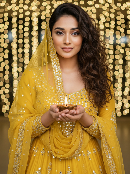 Festive Diya Portrait